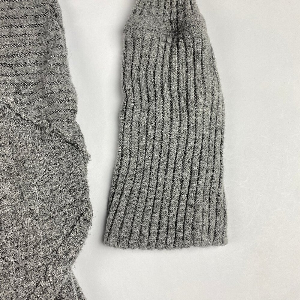 Free People Ventura Waffle Knit Hi Lo Shirt Women's Size M Gray - Picture 7 of 16